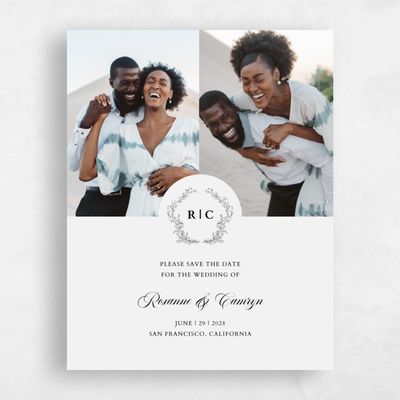 Smoke, Grey Wedding Save the Date - Eleanora Multiphoto
