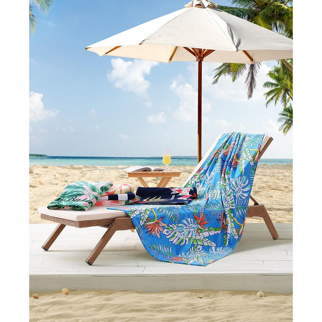 Tommy Bahama Home Palm Beach Bliss Cotton Oversized Beach Towel, 72" x 36"