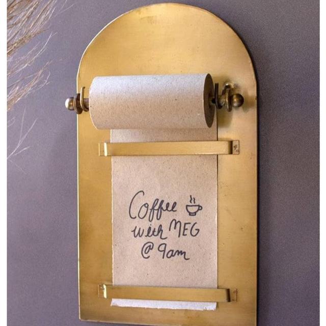 Antique Brass Hanging Message Board