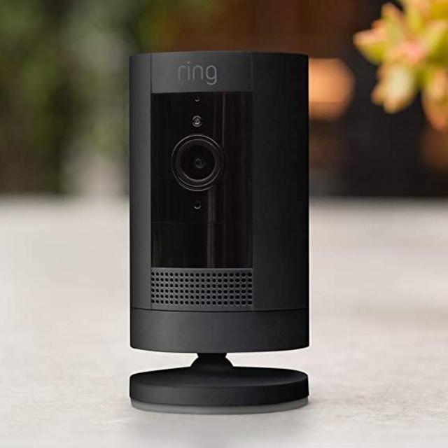Ring Stick Up Cam Battery HD security camera with two-way talk, Works with Alexa - Black