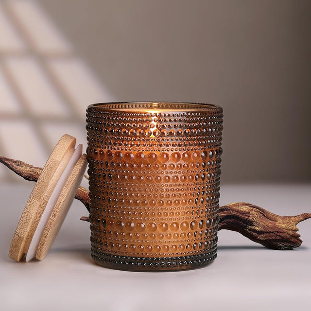 DARJEN Sandalwood Candles for Home- 6.3oz 42H Natural Soy Wax Aromatherapy Jar Candle with Strong Scent, Decorative Aesthetic Candles for Home Office, Evening Wind-Down, Luxury Gift for Man Cave