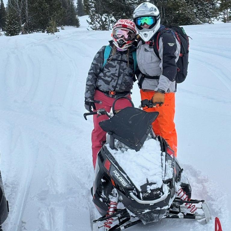 First time Conner took me snowmobiling