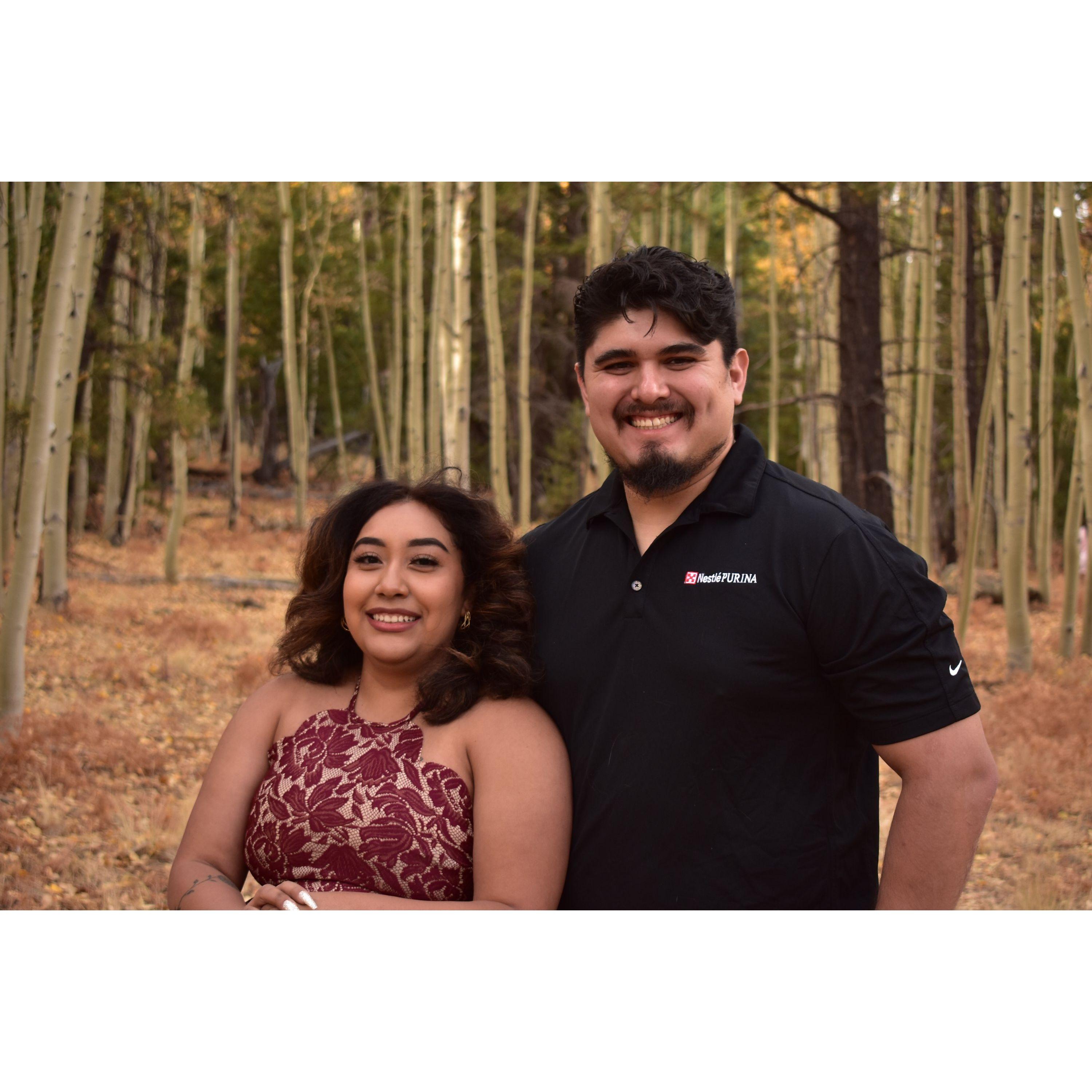 Our first photoshoot taken by one of Maria's best friends! Don't worry, Maria stopped doing her hair like this immediately after this. Still have love for this photo!