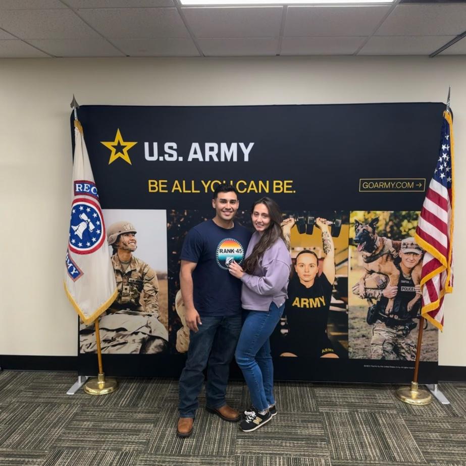 The day he officially enlisted in the Army Reserves May 27, 2025.