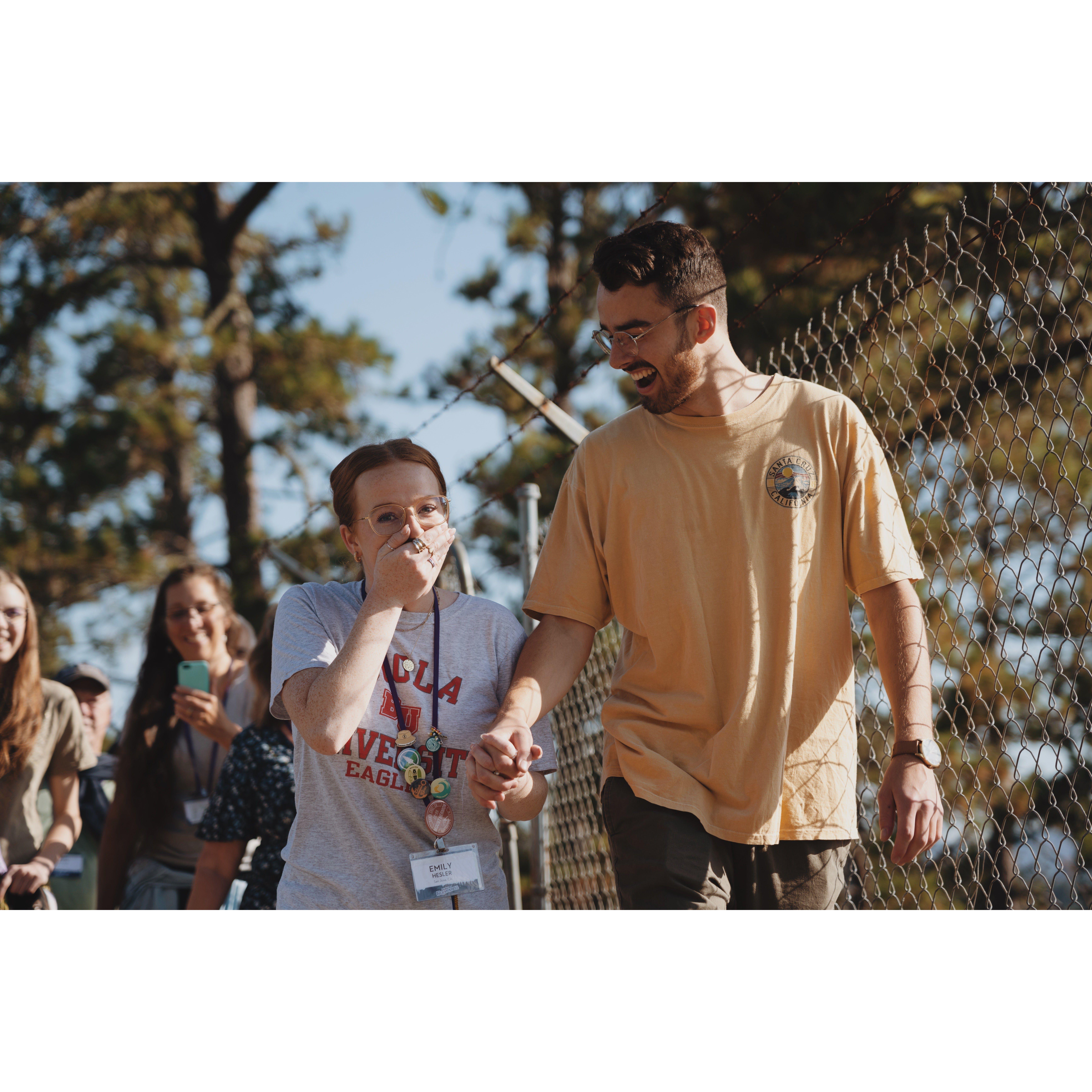 The proposal- Aug. 2, 2022- Mount Hermon Christian Camp, CA