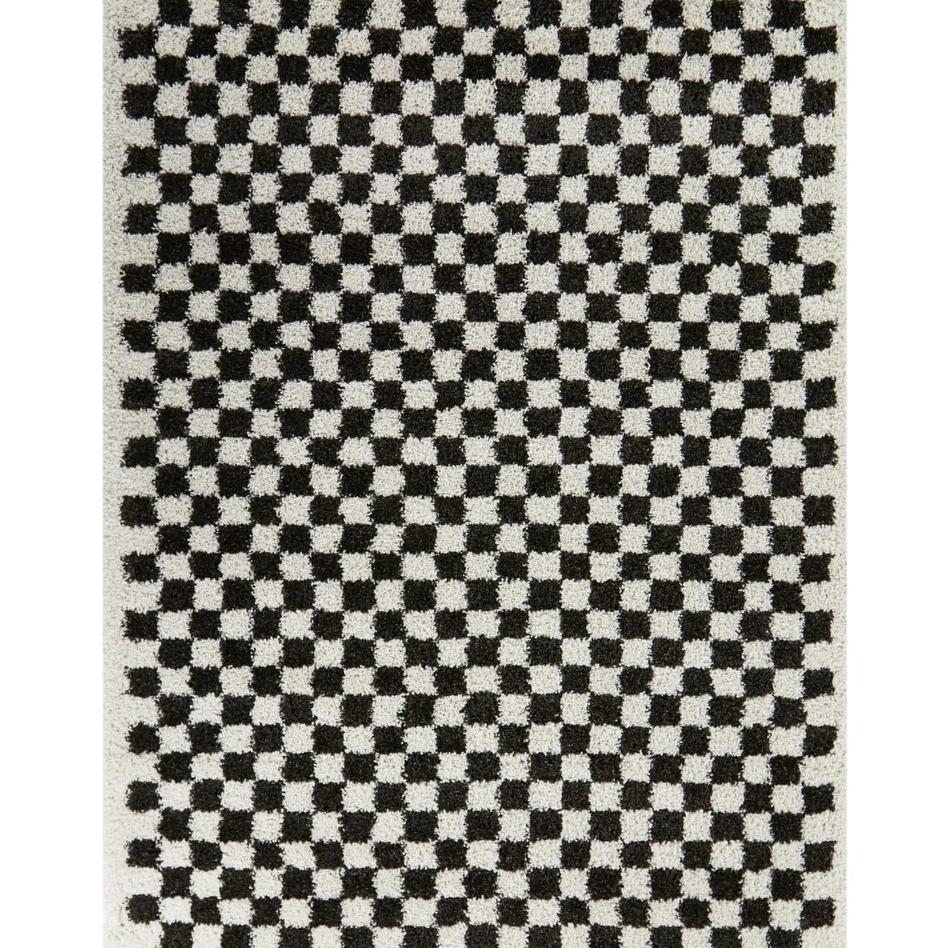 Covey Plush Checkered Thick Shag Area Rug - 7'10" x 10' - Charcoal