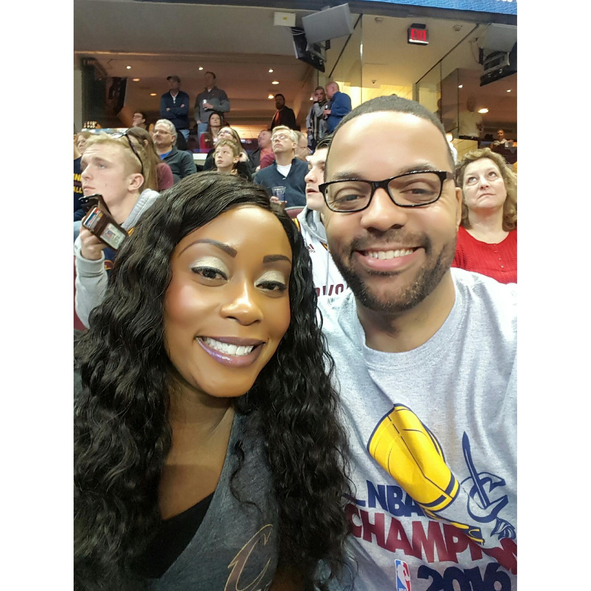 Cavs game for Jared's birthday!