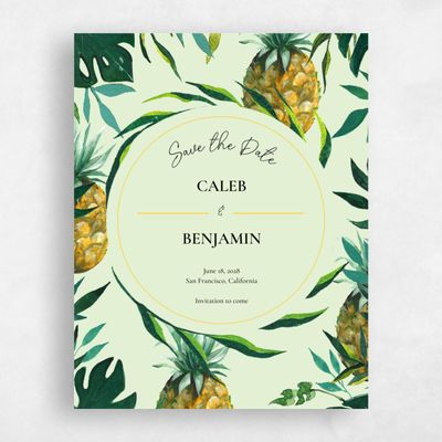 Light Green Wedding Save the Date - Cartago Classic