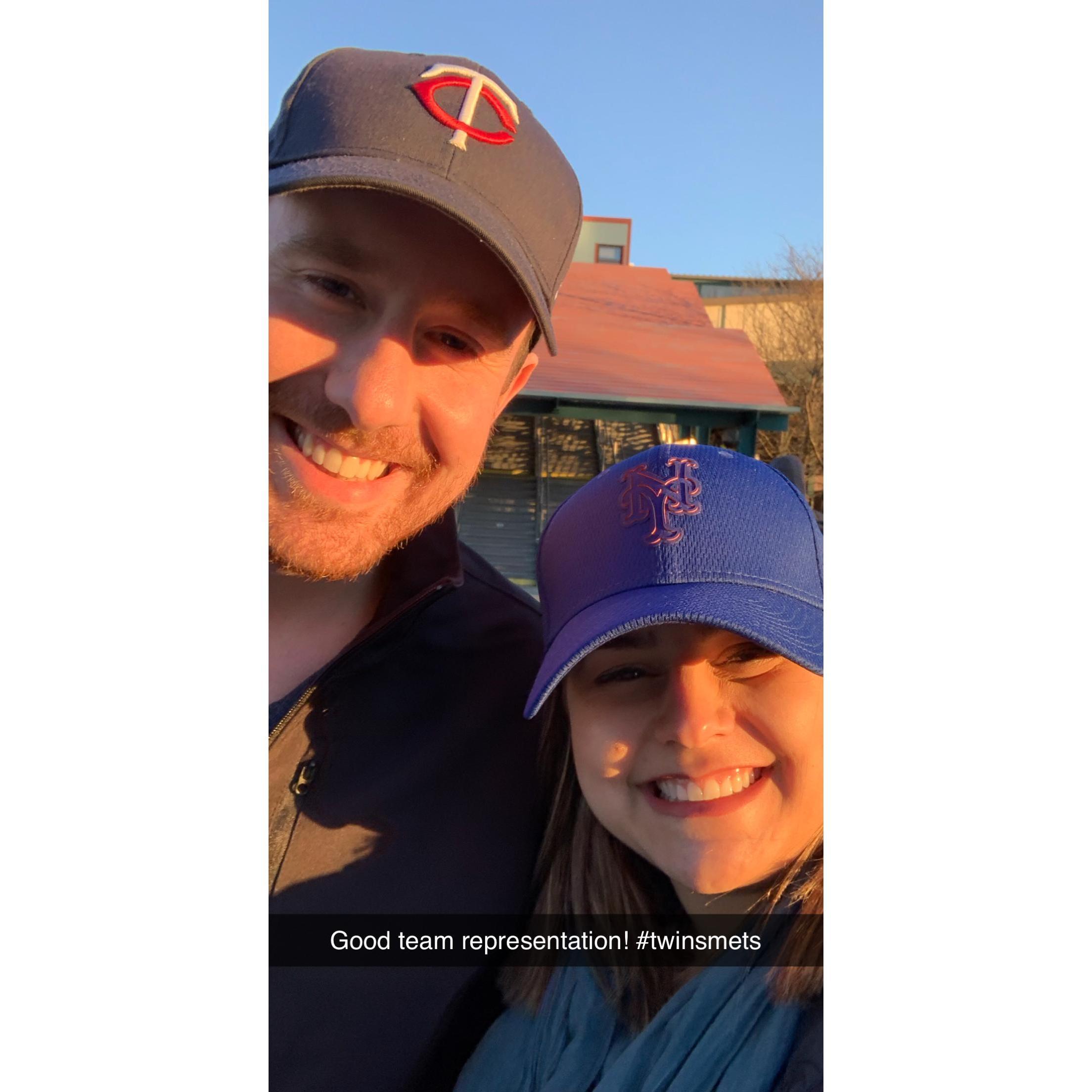 Ball Game! Mets VS. Twins in NYC! We made sure we're not taking sides. (Side note from Anthony - "I'm a Twins fan with multiple hats of other teams. But a twins fan!!!")