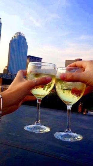 We used to spend almost every night talking, getting to know each other and enjoying some beverages on the rooftop of Hillary's apartment in Boston when we first met