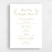 Yellow Wedding Program - Estera
