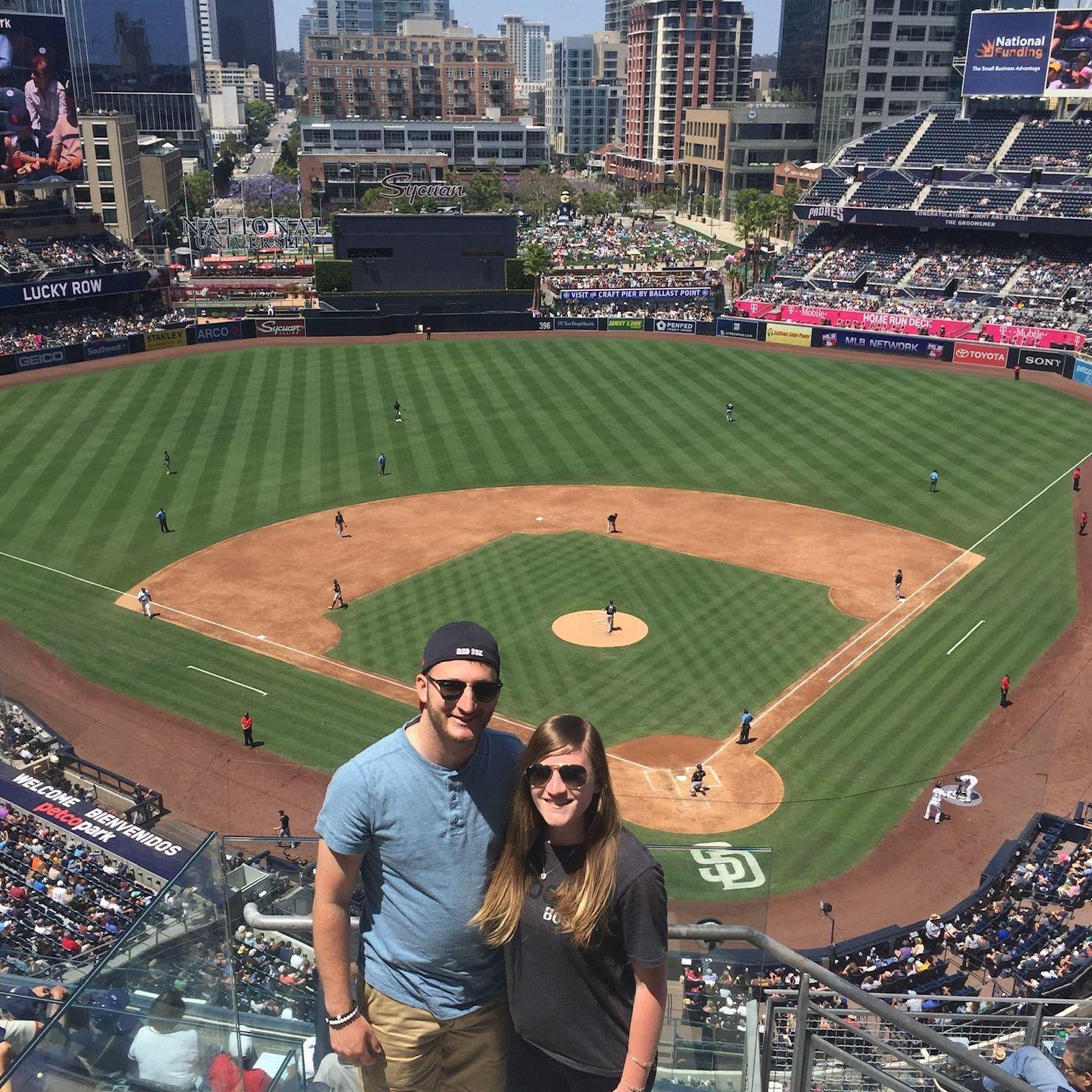 Caitlyn and Anthony attended a Padres game in San Diego in 2018.