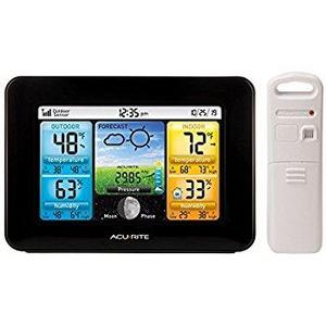 AcuRite 02027A1 Color Weather Station with Temperature and Humidity Monitor, Weather Forecaster - Dark Theme