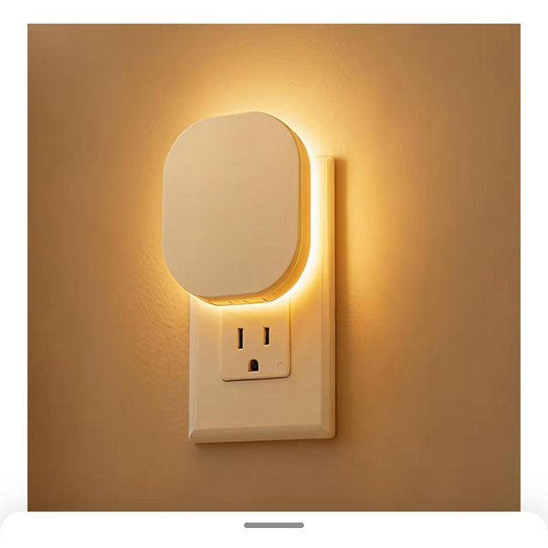 Night Lights with Motion Sensor & Dusk-to-Dawn Sensor, 2 Pack, Backlit Soft White with Adjustable Brightness, Auto-On/Off, for Kids Adults Nursery Bedroom Bathroom Hallway Kitchen