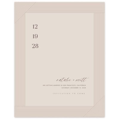 Latte, Brown Wedding Digital Save the Date - Callum Portrait