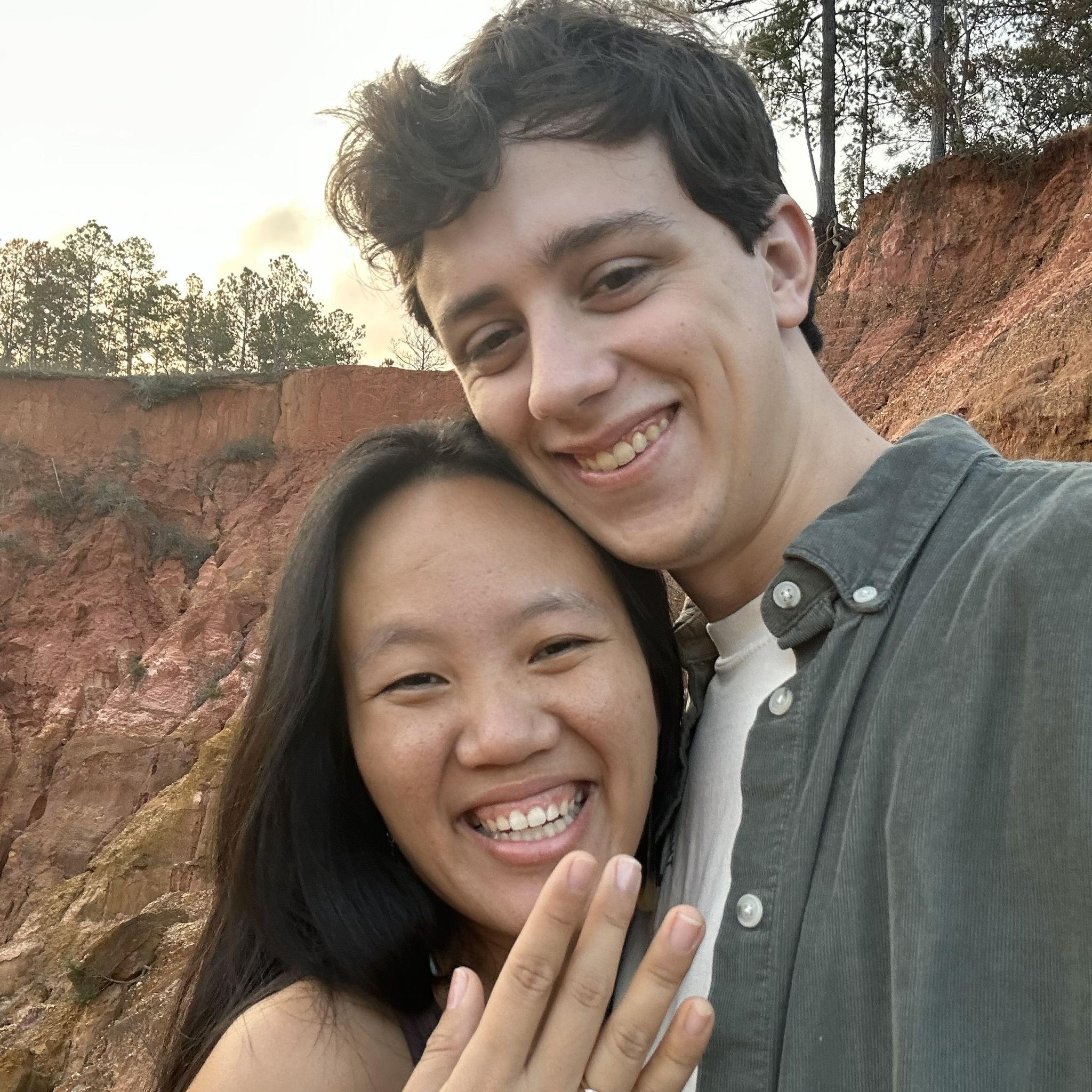 The day that Boyd popped the question! He proposed at Red Bluff (Mississippi's Mini Grand Canyon) which is one of our favorite places to go hike :)