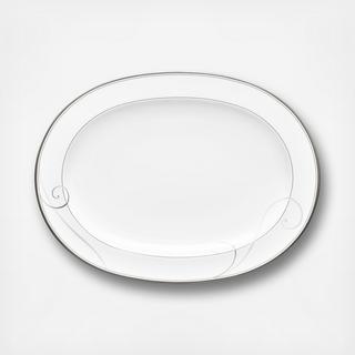 Platinum Wave Oval Platter