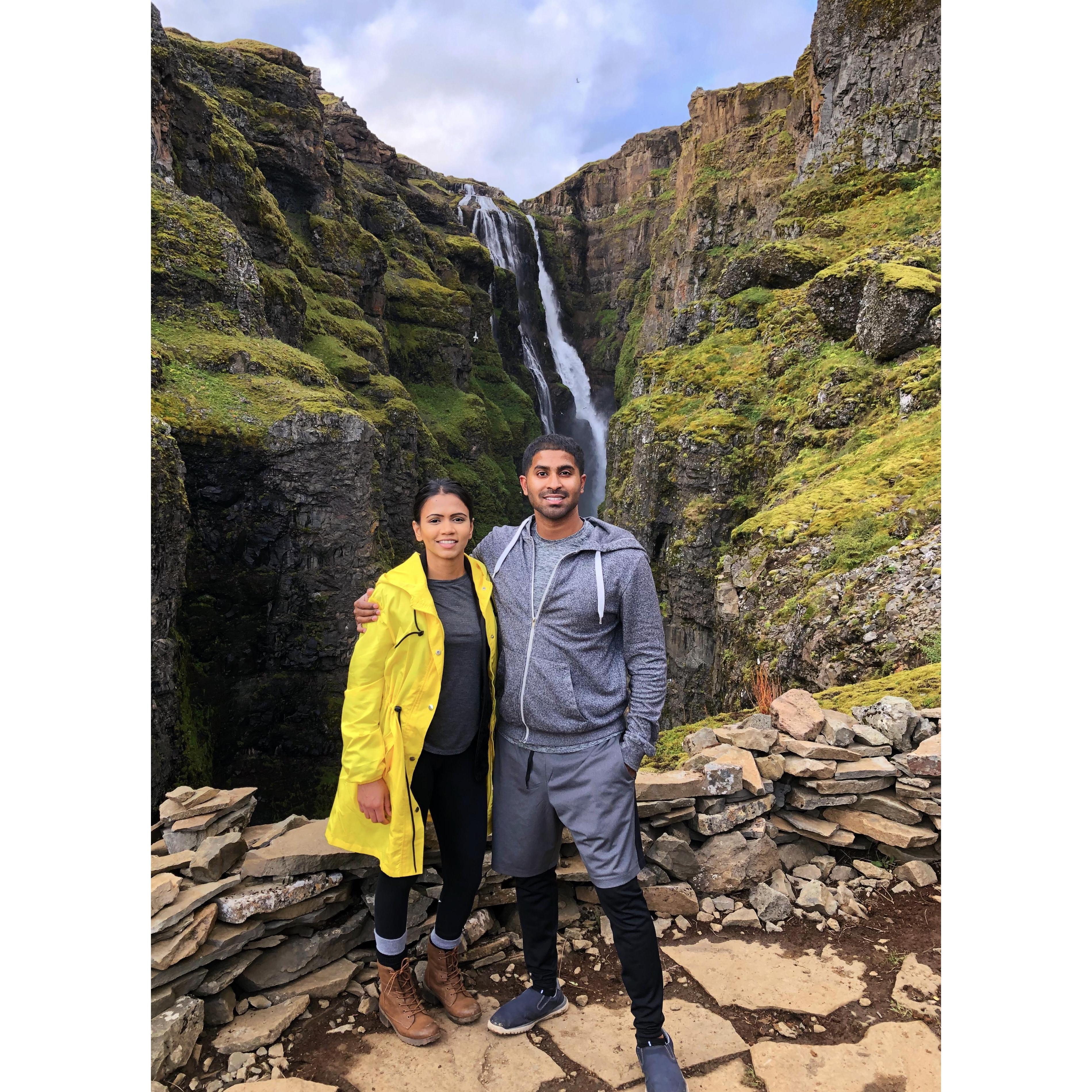 Iceland. Our most adventurous trip was to Iceland. Iceland is full of beautiful waterfalls and green mountains everywhere.