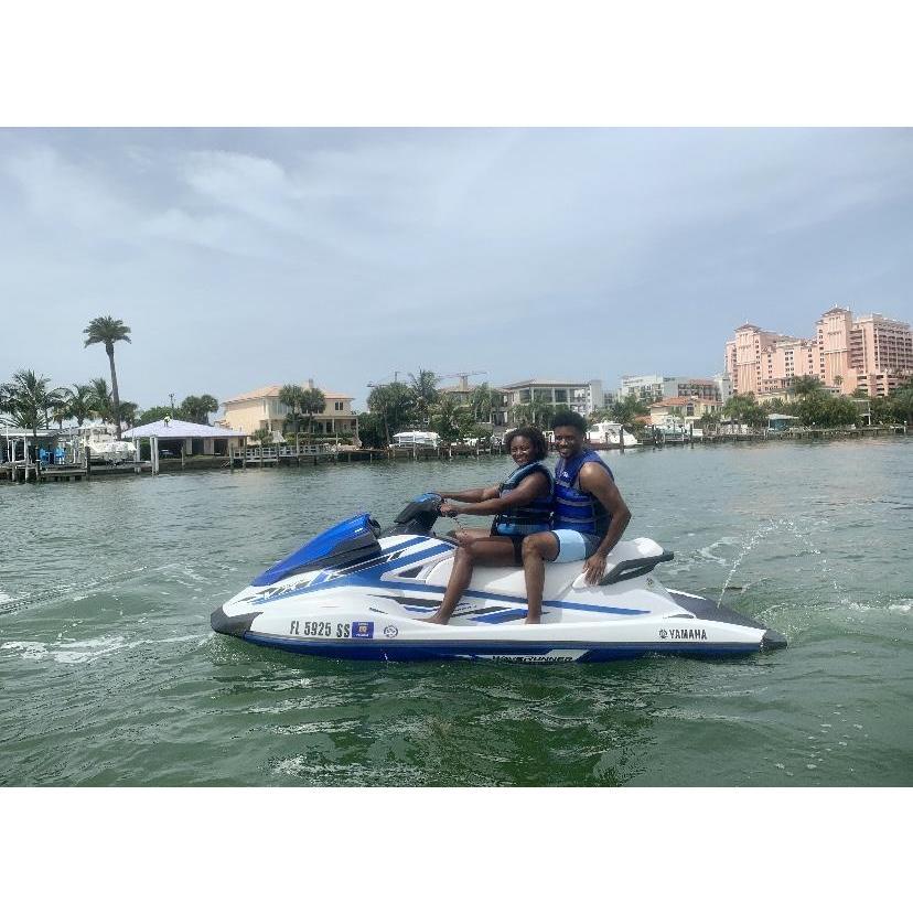 Fun in Tampa FL. This was taken before we flipped over and capsized because Rachel was trying to do tricks.