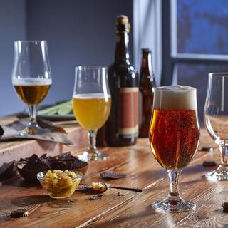Craft Brews Nucleated Belgian Beer Glass, Set of 4