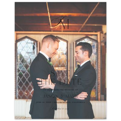 Black Wedding Digital Save the Date - Galiena Photo