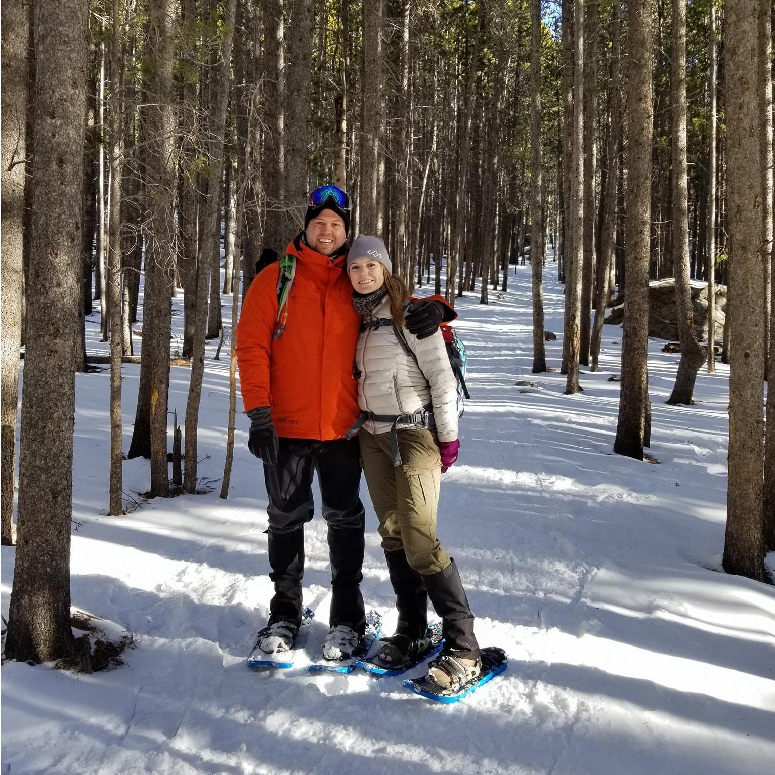 Snowshoeing in Rocky Mountain National Park.