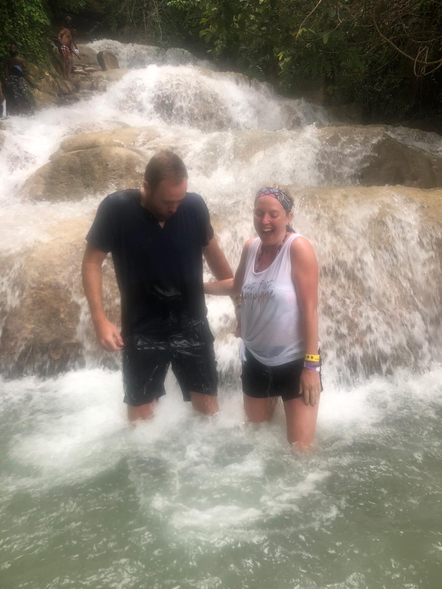 Jamaica Waterfall Excursion, it was so cold!! (Jamaica 2019)