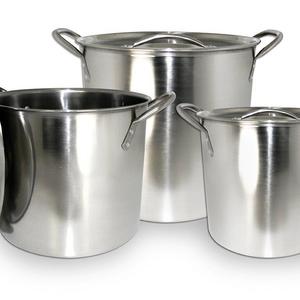 ExcelSteel - Excelsteel Set Of 3 Stainless Steel Stockpot With Lids