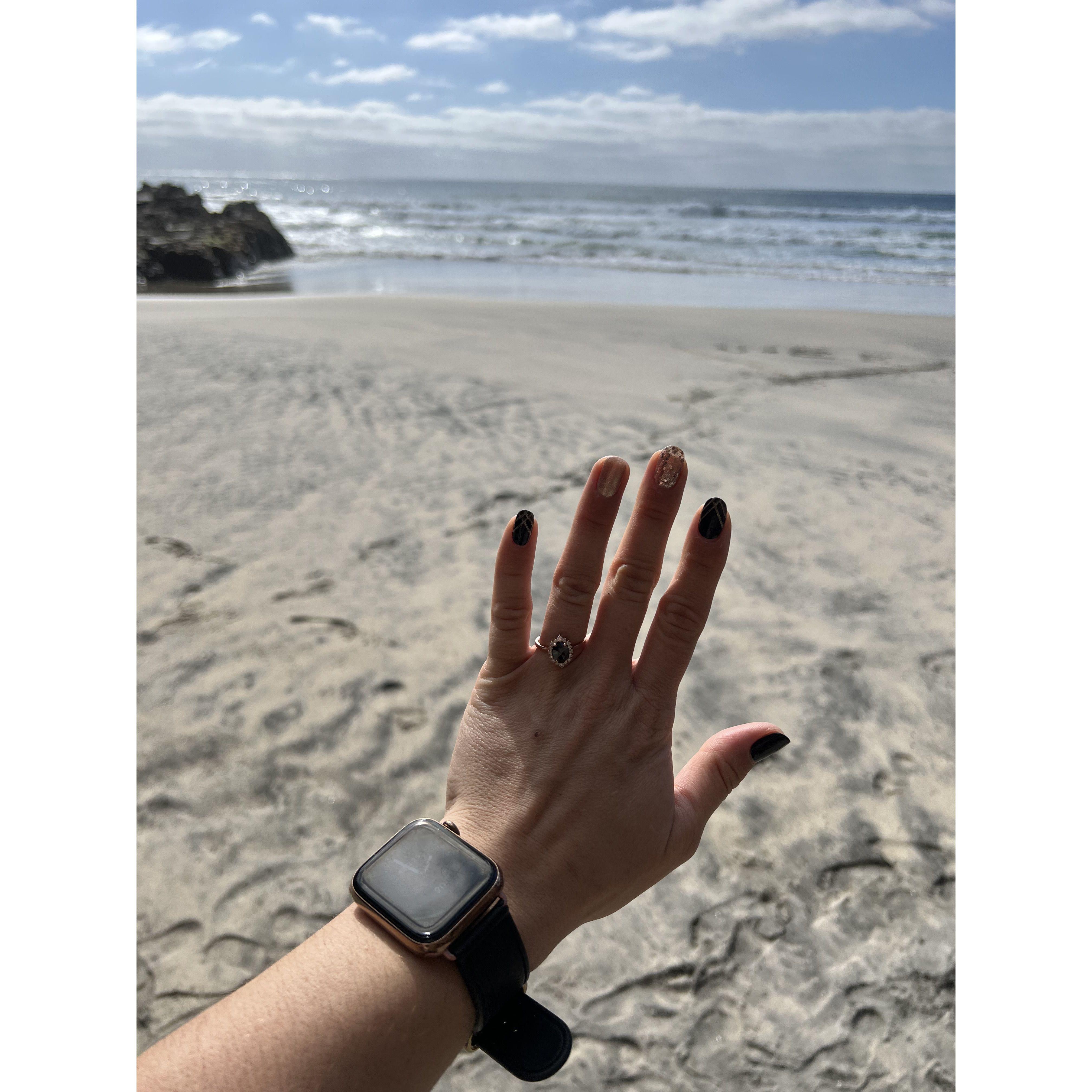 First ring photo on the beach.