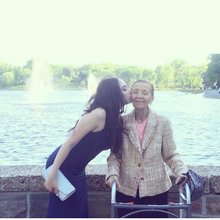 Izabella and her beautiful grandmother on her prom day in 2018