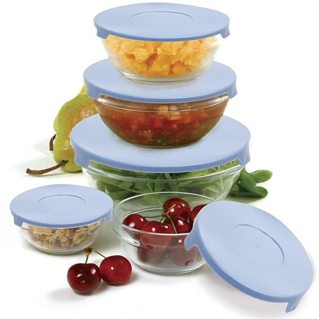 Norpro 10-Piece Nesting Glass Mixing/Storage Bowls with Lids