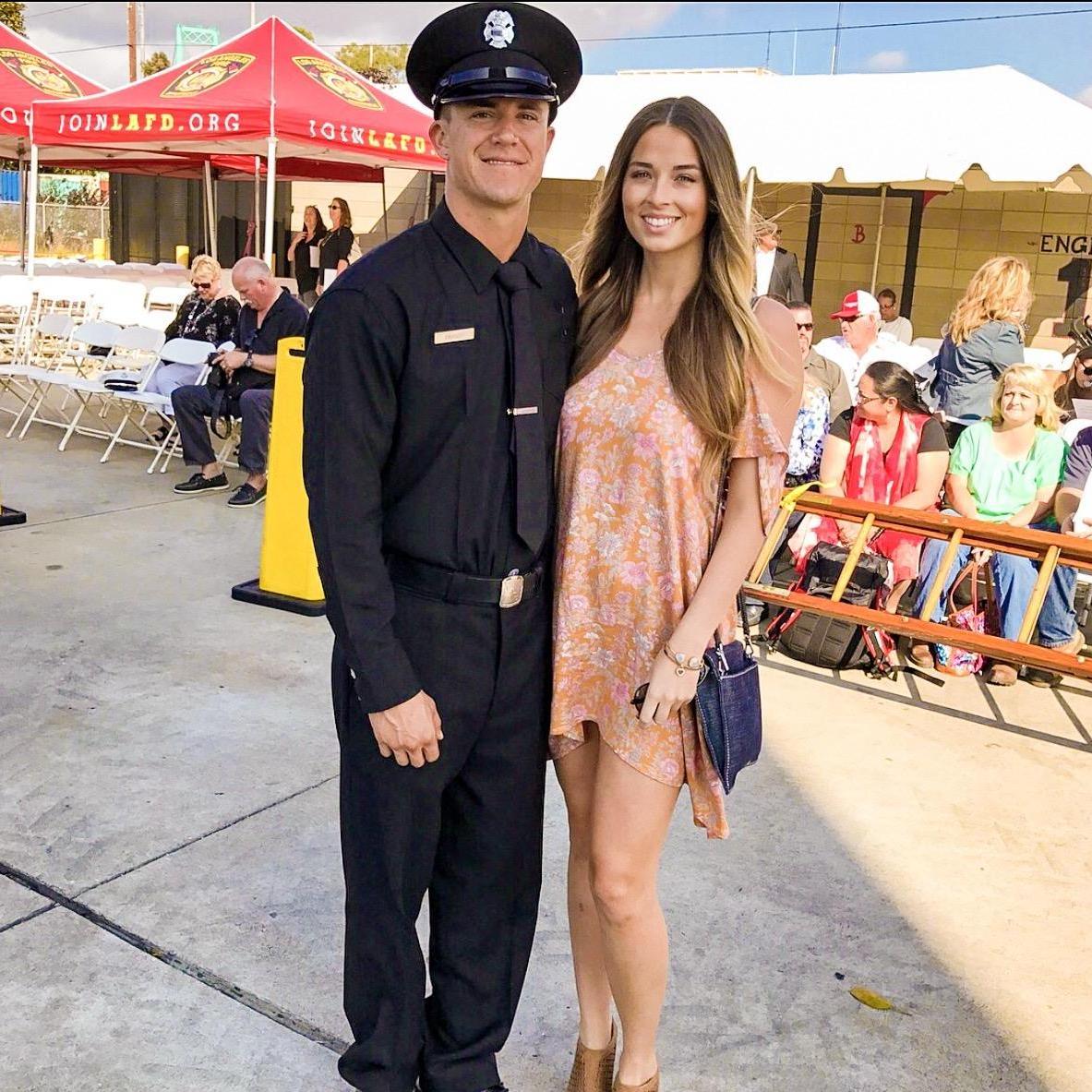 At Ricky's LAFD graduation ceremony. 2017