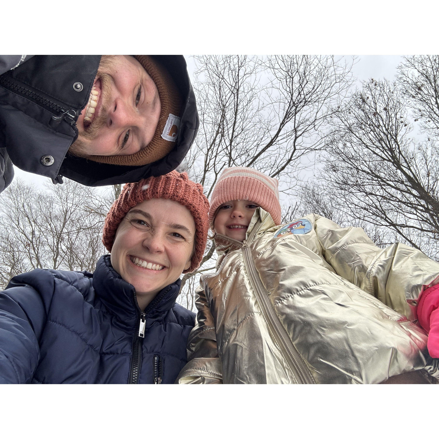 A Michigan snow visiting family.