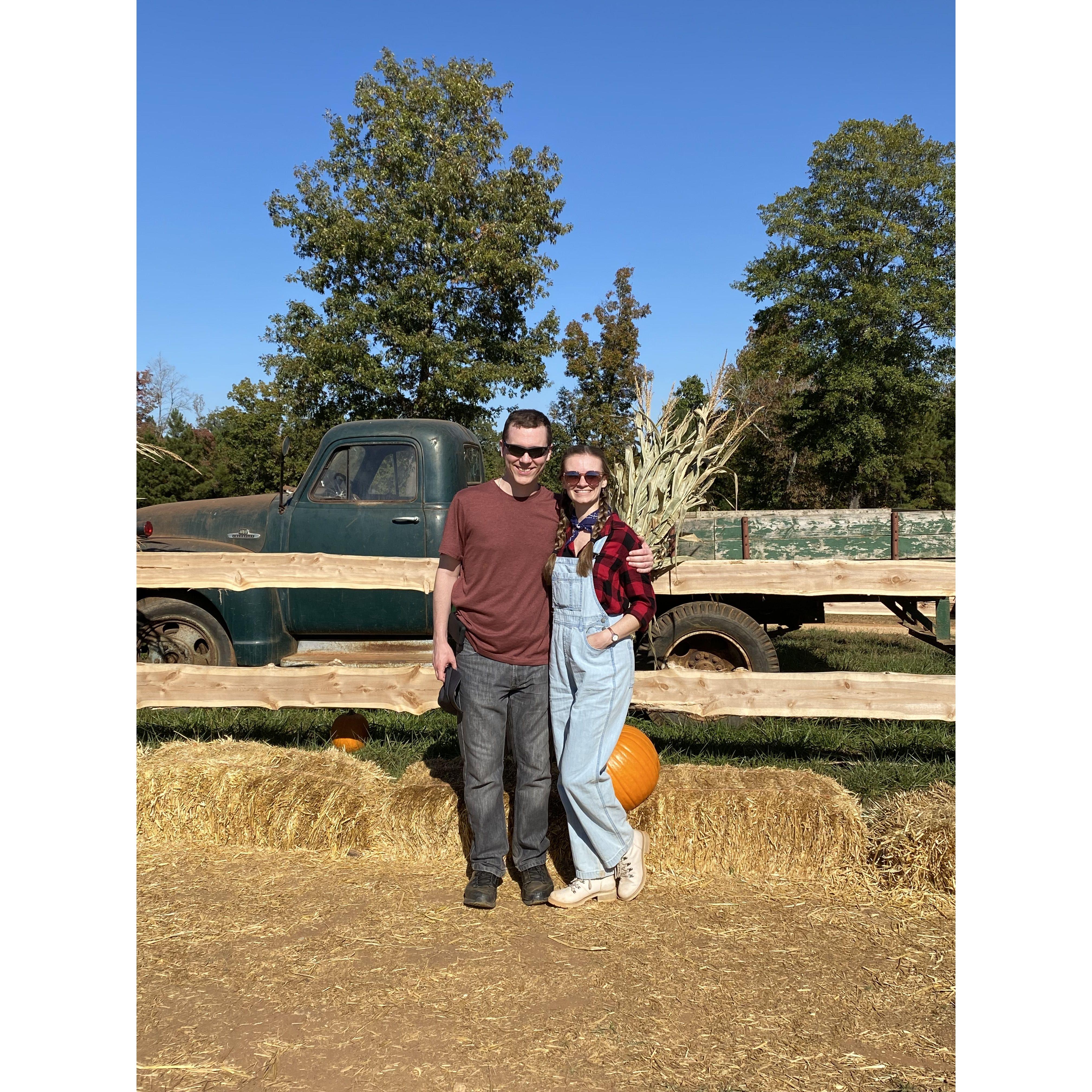 Lizzie introduced John to the joys of corn mazes!