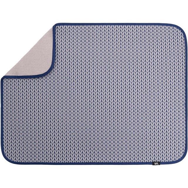 S&T INC. Dish Drying Mat XL, Highly Absorbent Microfiber Kitchen Counter Mat, Dish Drying Pad for Dishes, Utensils, Pots and Pans, Extra Large 18" x 24", Stockinette