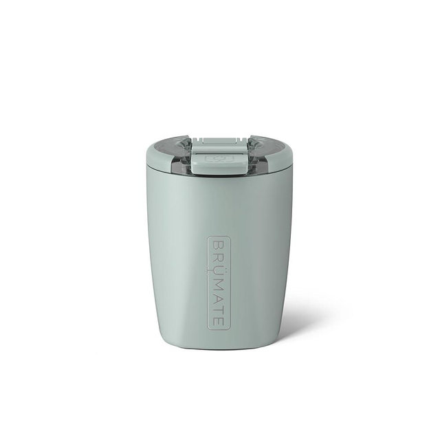 BrüMate Rocks 100% Leak-Proof 12oz Insulated Lowball Cocktail & Whiskey Tumbler - Double Wall Vacuum Stainless Steel - Camping, Travel Tumbler & Cocktail Glass (Sage)