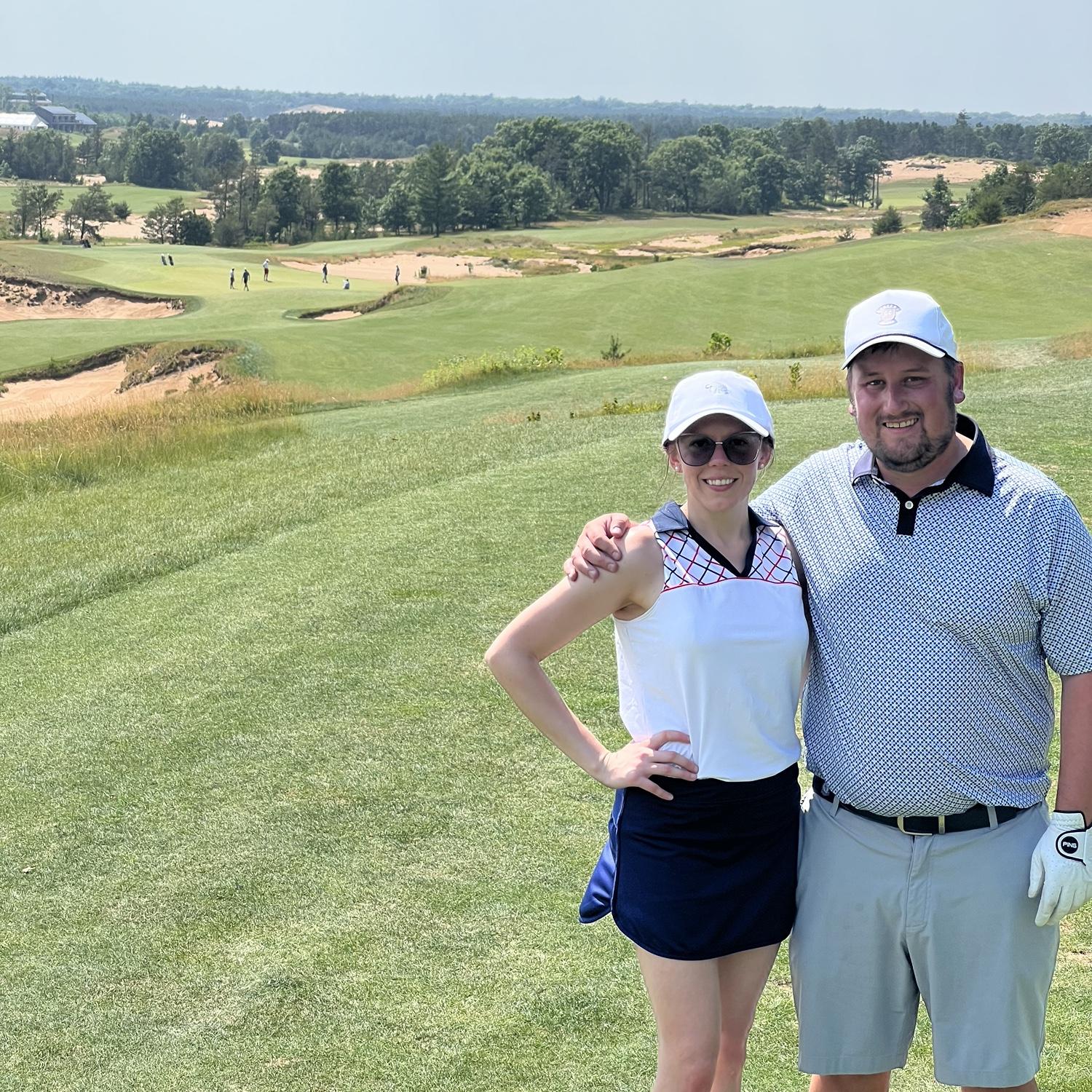 Golfing at Mammoth Dunes