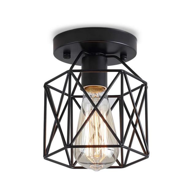 Create for Life Retro Vintage Industrial Mini Painting Metal Rustic Flush Mount Ceiling Light Pendant Light for Hallway