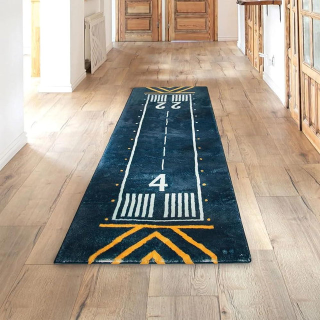 Sporty's Aviation Gifts Deluxe Runway Runner Area Rug, Tarmac Design, 62 inches Long