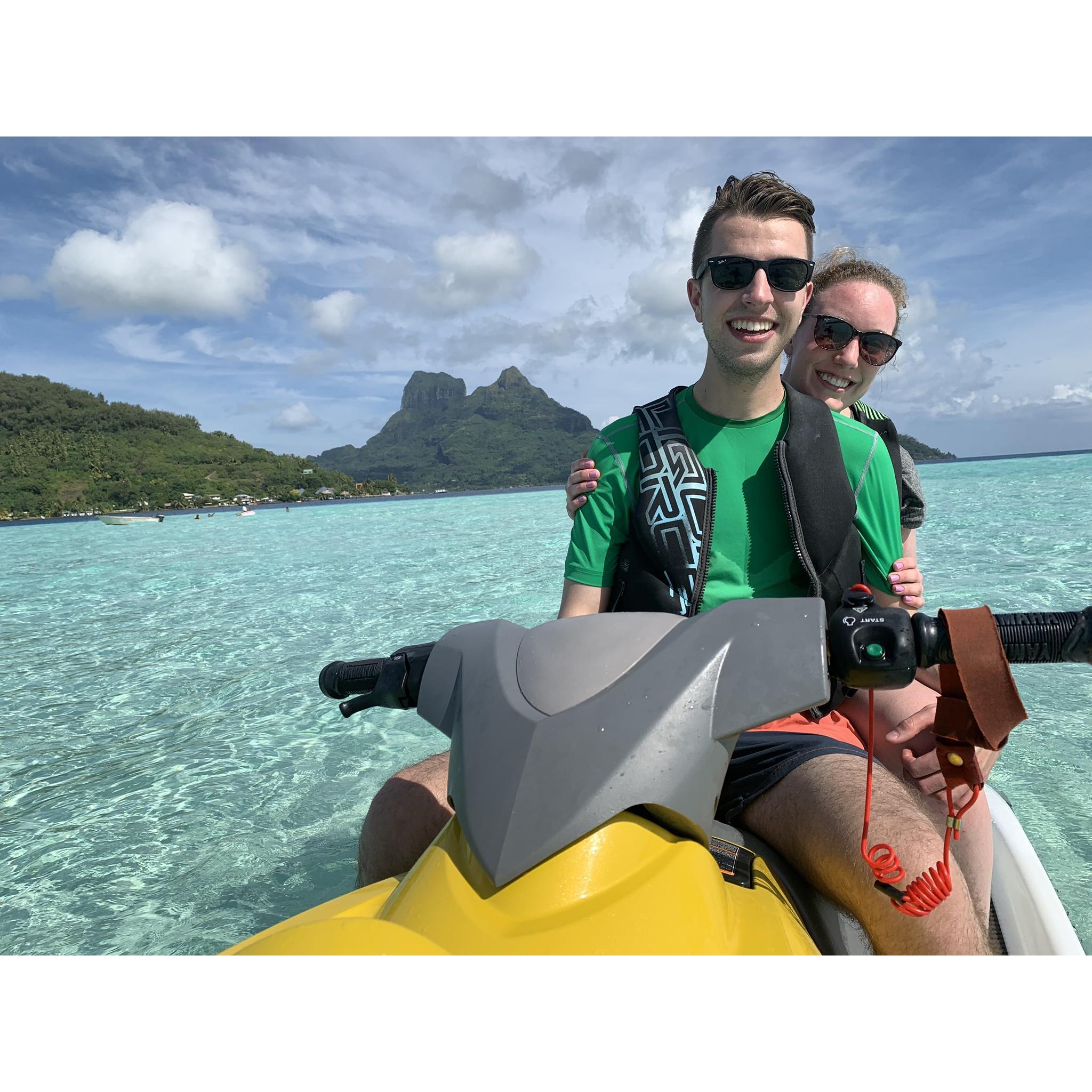 Jet skiing in Bora Bora!