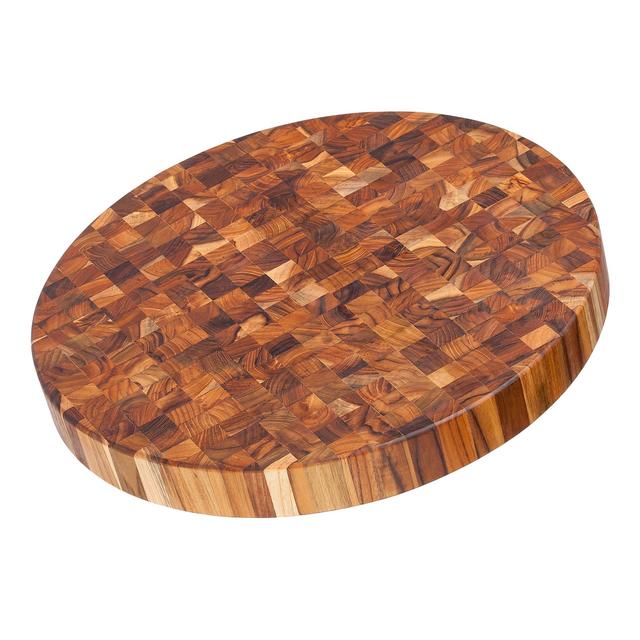 TeakHaus End Grain Butcher Block (Round) | 18" x 2"