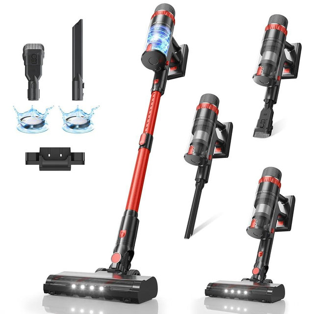 TRDIOL Cordless Vacuum Cleaner, 560W/48KPa/70Mins Vacuum Cleaners for Home,Self-Standing Stick Vacuum with Smart Touch Screen,Rechargeable Lightweight Vacuum for Pet Hair,Carpets, Hard Floors