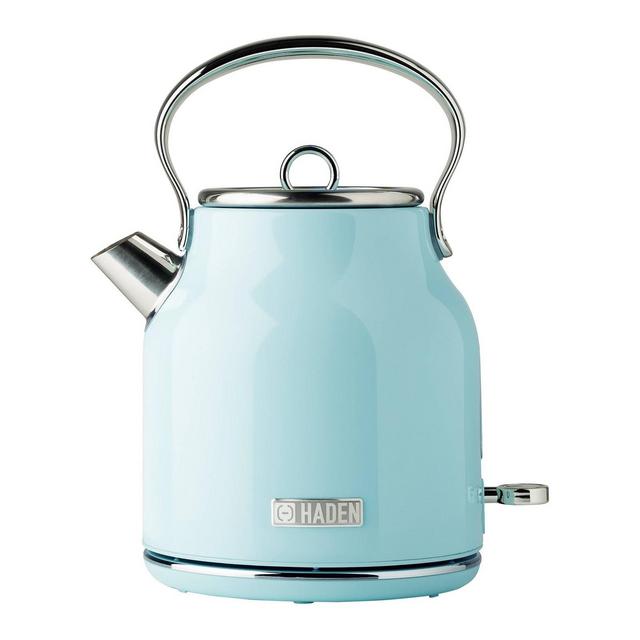Haden Heritage 1.7L Stainless Steel Electric Kettle - Turquoise