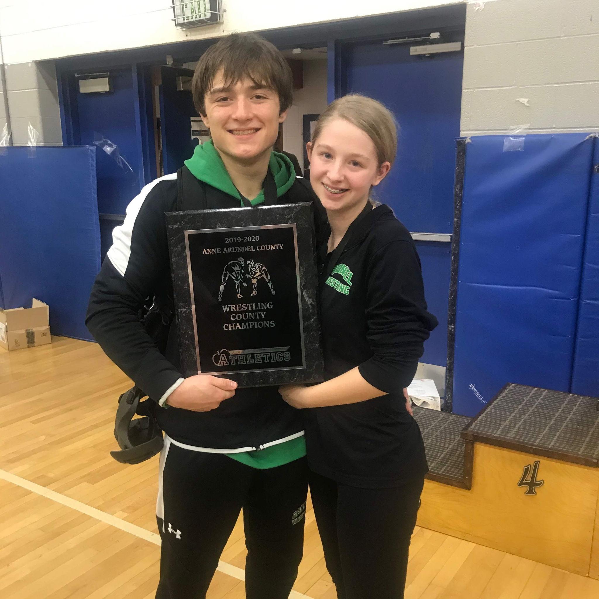 Celebrating Arundel Wrestling County Title