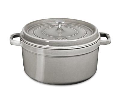 Staub Cast-Iron Round Cocotte, 5 1/2-Qt., Graphite