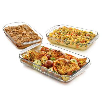 Libbey® Glass Baker's Basics 3-Piece Casserole Dish Set