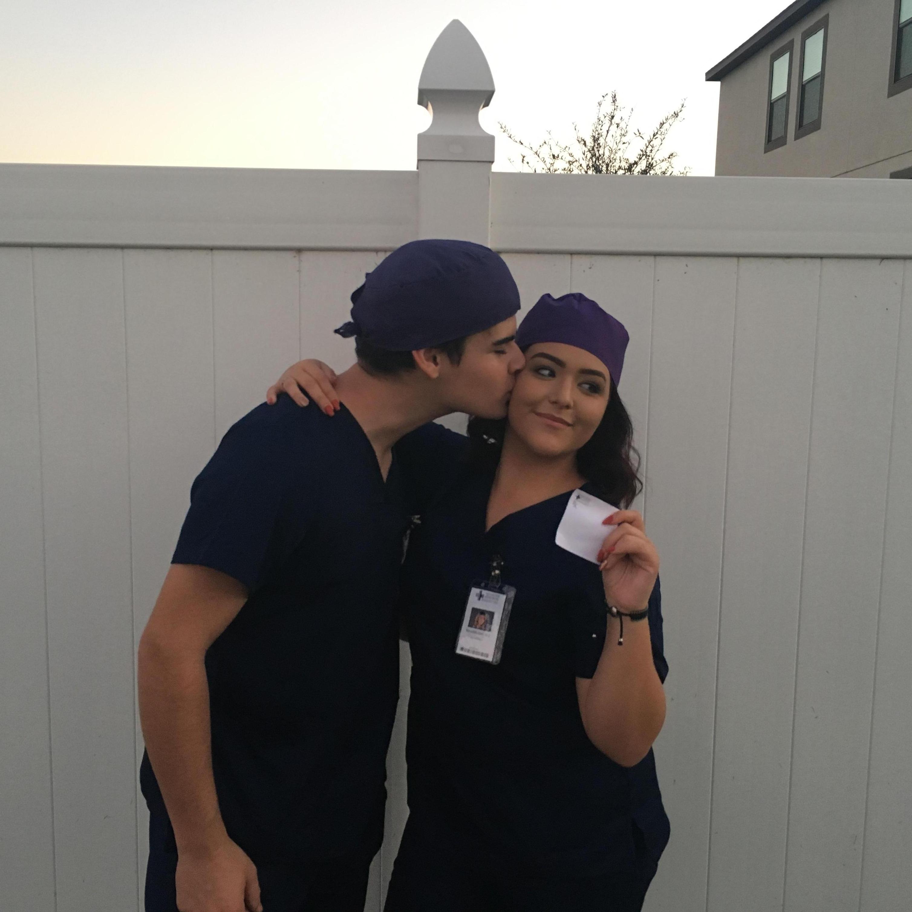 Channeling Meredith Grey and Derek Shepherd for our first Halloween together