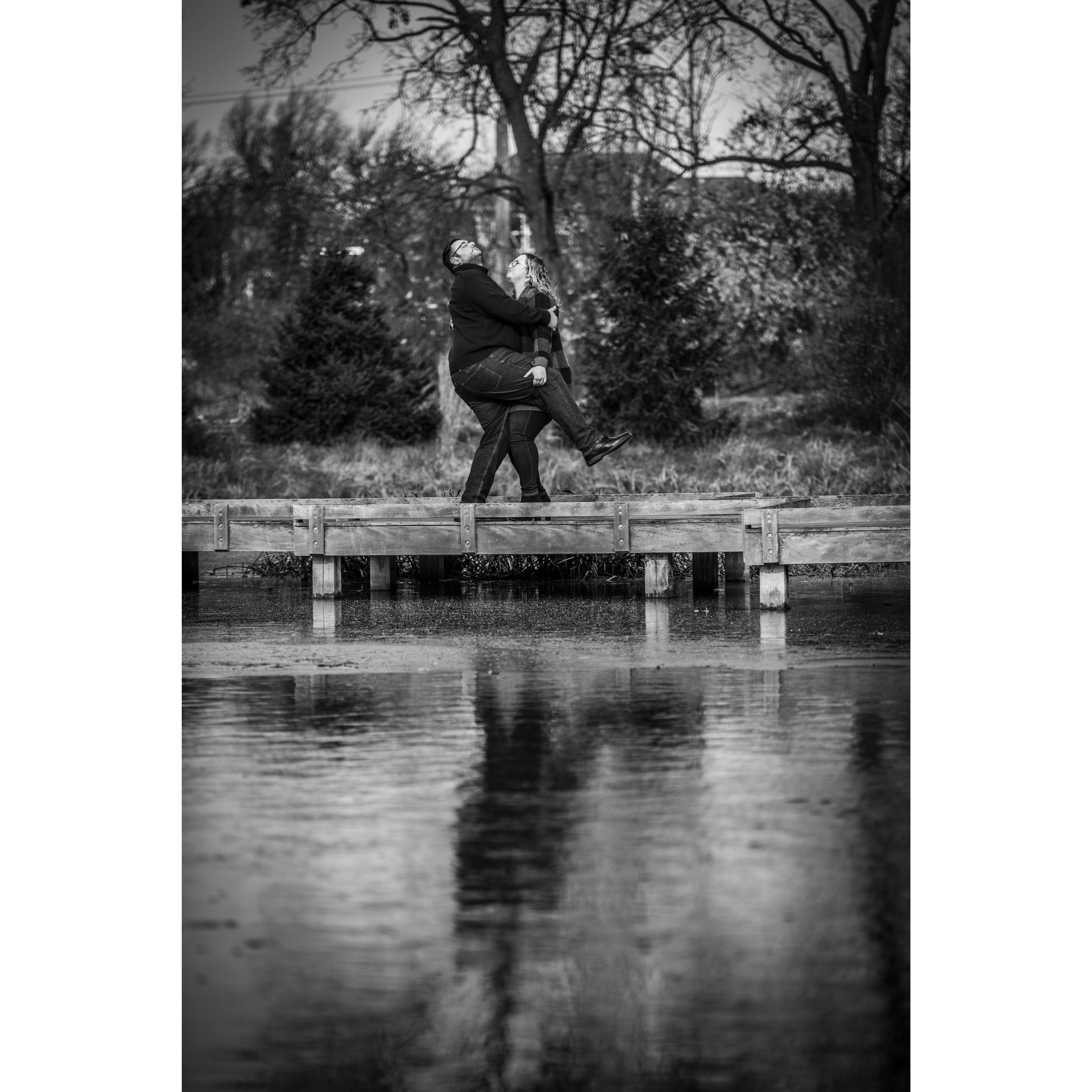 Engagement Photos - Justin wanted to get in on the action and be dipped as well.