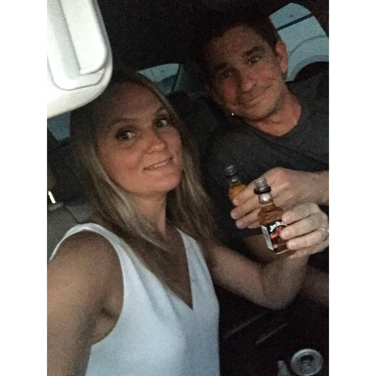 Cheers to our first concert together.