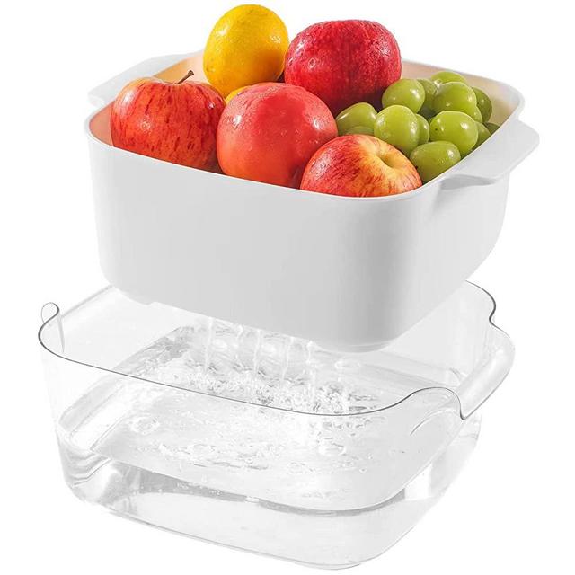 4ct mDesign Plastic Kitchen Pantry Storage Organizer Bin with Handles, 4 Pack, Clear